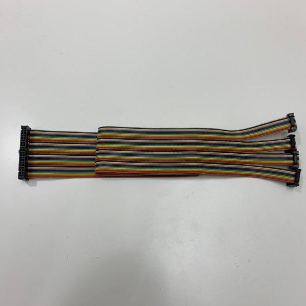 Cáp Kết Nối Module Panasonic FP0R Series PLC I/O Flat Ribbon Rainbow Cable IDC 40 Pin 2.54mm to Y Splitter 4 IDC Flat Ribbon 10 Pin Length 0.5M