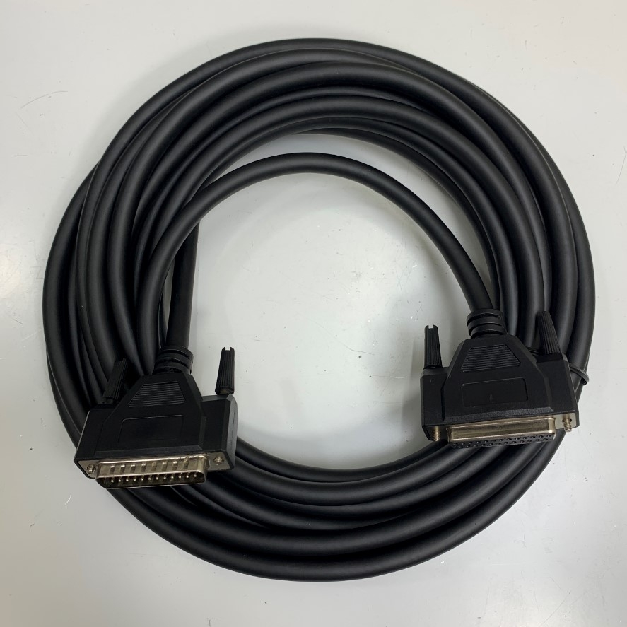 Cáp Máy Cắt Laser Công Nghiệp Dài 12M 40ft Cable Serial D-Sub DB25 Male to DB25 Female Shielded Cable 25 Core OD 9.3mm For 30W 60W 70W 100W CO2/UV/3D Fiber Laser Marking Machine Cutting/Cutter