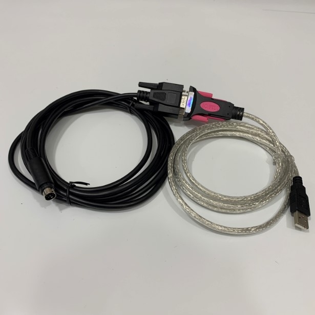 Bộ Combo Cáp Nạp Chương Trình Cho Schneider Sepam Relay Series 20,40,50,80 Với Máy tính Cable USB to Mini Din 6 Pin Male CCA783 Cable 3M + USB to RS232 Z-Tek