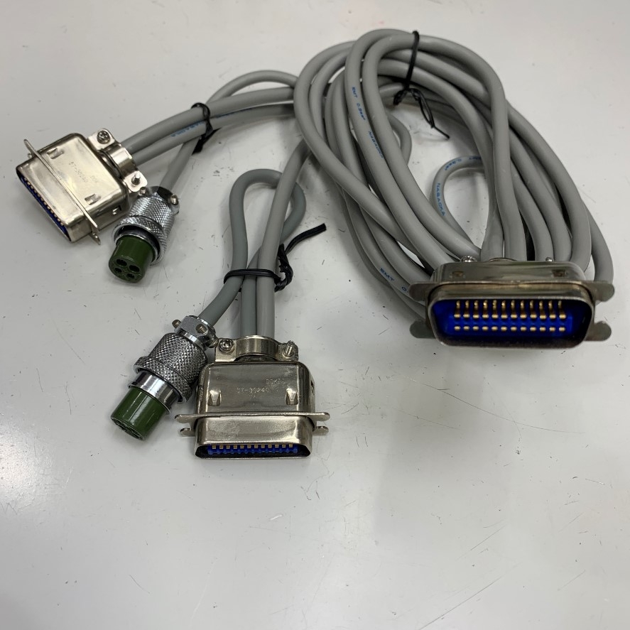 Cáp 2M 6.5ft Centronics 24 Pin Male to 2 Port Dual Centronics 24 Pin Male 2 Rows 2.16mm Pitch + 2 Port SANWA 41-6590 4 Pin Female Y-Splitter Cable