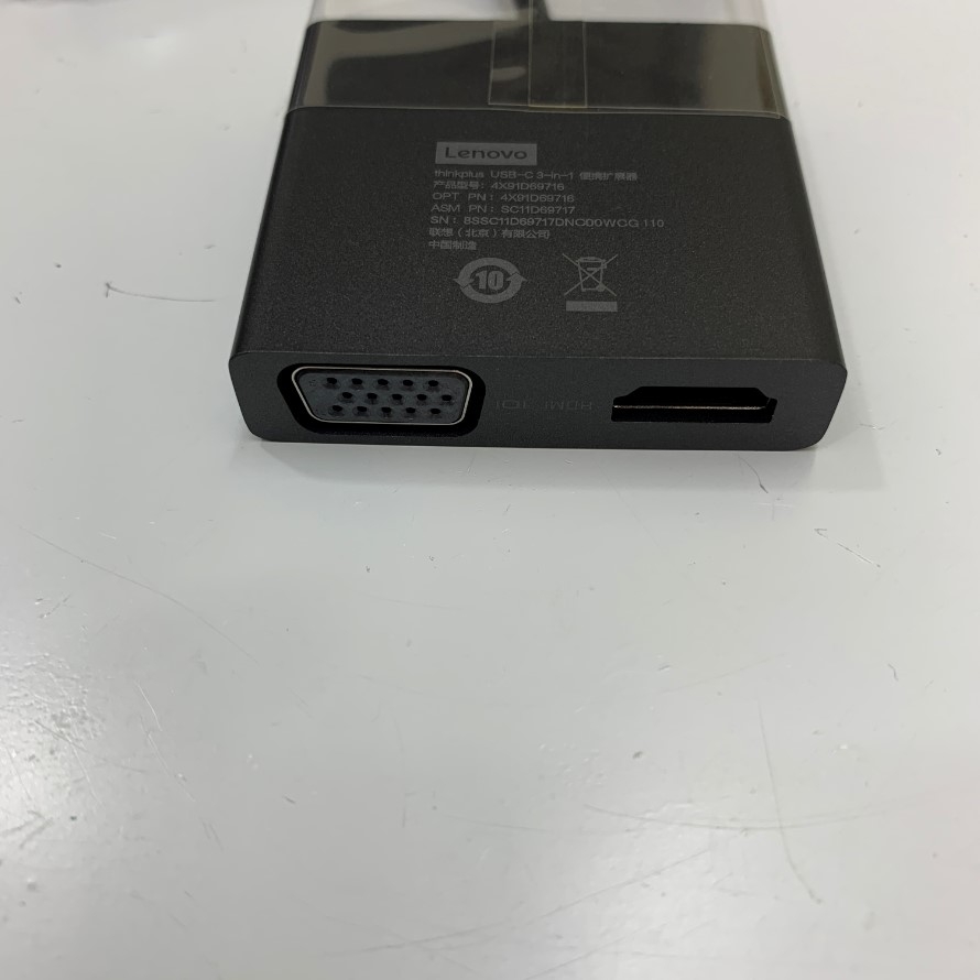 Cáp Chuyển Đổi Lenovo 4X91D69716 USB Type-C to HDMI and VGA + USB 3.0 Devices Lenovo 3 in 1 Hub