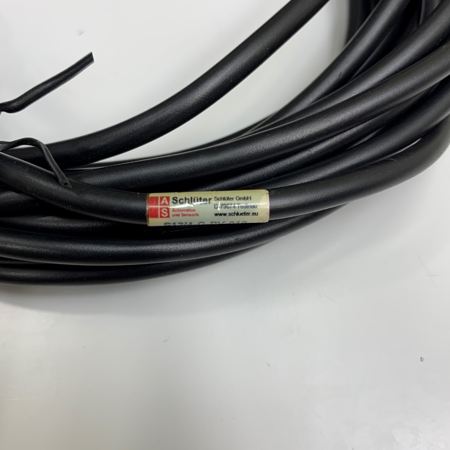 Cáp Điều Khiển Startseite Schlüter D-79674 S12/4-G-PV-010 Dài 7M 23ft Cable M12 4 Pin A-Code to 4 Core Bare Wire Open End For Sensor and Robotik Cable
