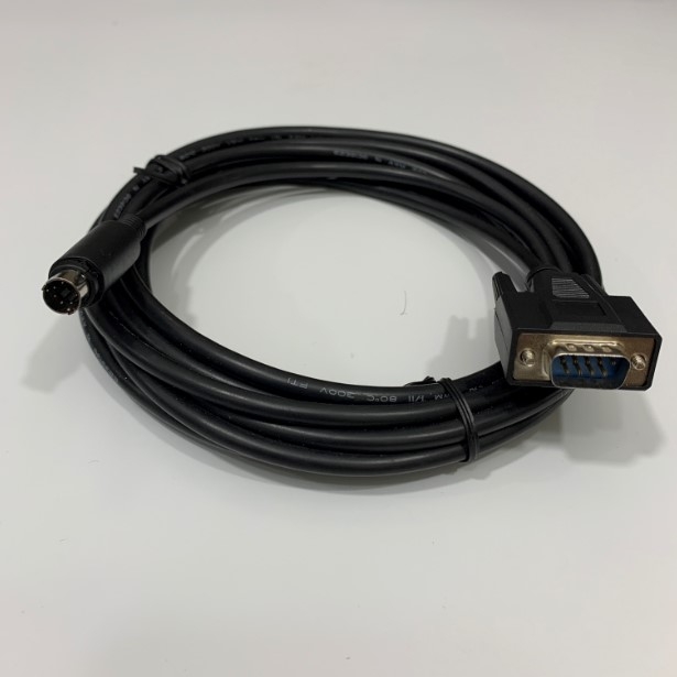 Cáp Điều Khiển Máy Ép Phun Nhựa Tạo Khuôn Mini Din 6 Pin Male to RS232 DB9 Male Dài 3M For HITECH HMI PWS5610S-S Với PLC LS XGB XBC-DR30E
