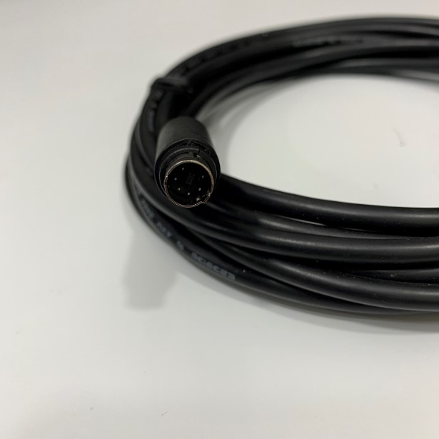 Cáp Điều Khiển Máy Ép Phun Nhựa Tạo Khuôn Mini Din 6 Pin Male to RS232 DB9 Male Dài 3M For HITECH HMI PWS5610S-S Với PLC LS XGB XBC-DR30E
