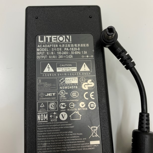 Adapter 24V 3.42A LITEON PA-1820-0 Connector Size 5.5mm x 2.5mm For Mettler Toledo P-52 RUE Printer