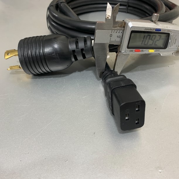 Dây Nguồn Máy Chủ TRIPP LITE NEMA L6-20P to C19 20A 250V 12AWG 3x3.31mm² Cable OD 11mm Length 3M For Server Dell HP IBM Lenovo