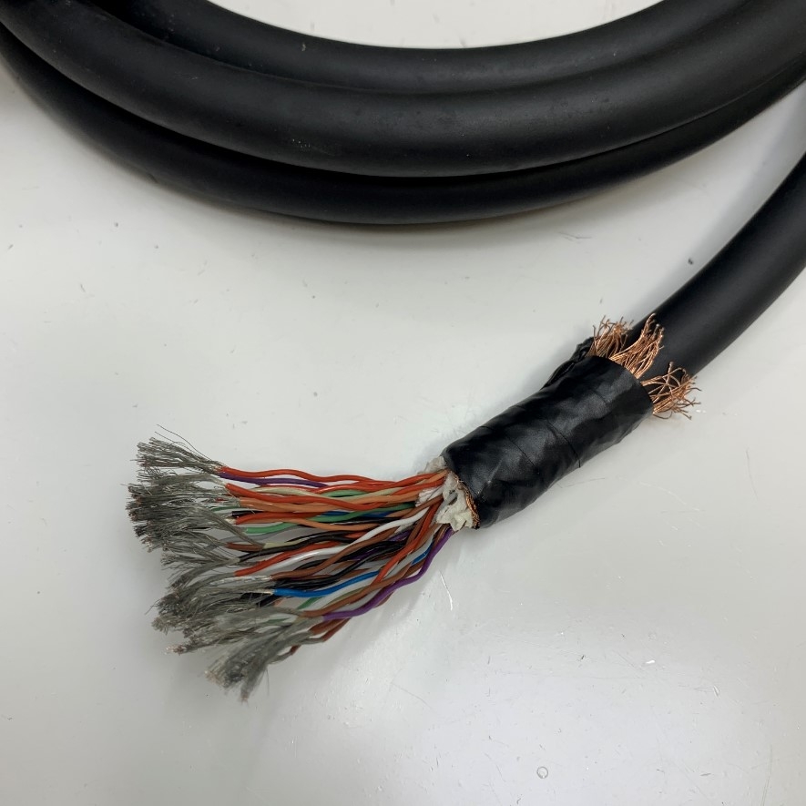 Cáp DV0P4360 Dài 5M 17ft Shielded Cable Connector MDR 50 Pin Male to 50 Core (50 x 0.2mm² OD 14mm) For Panasonic A6 Series Servo Driver CN X4 50P Terminal with Control Cable