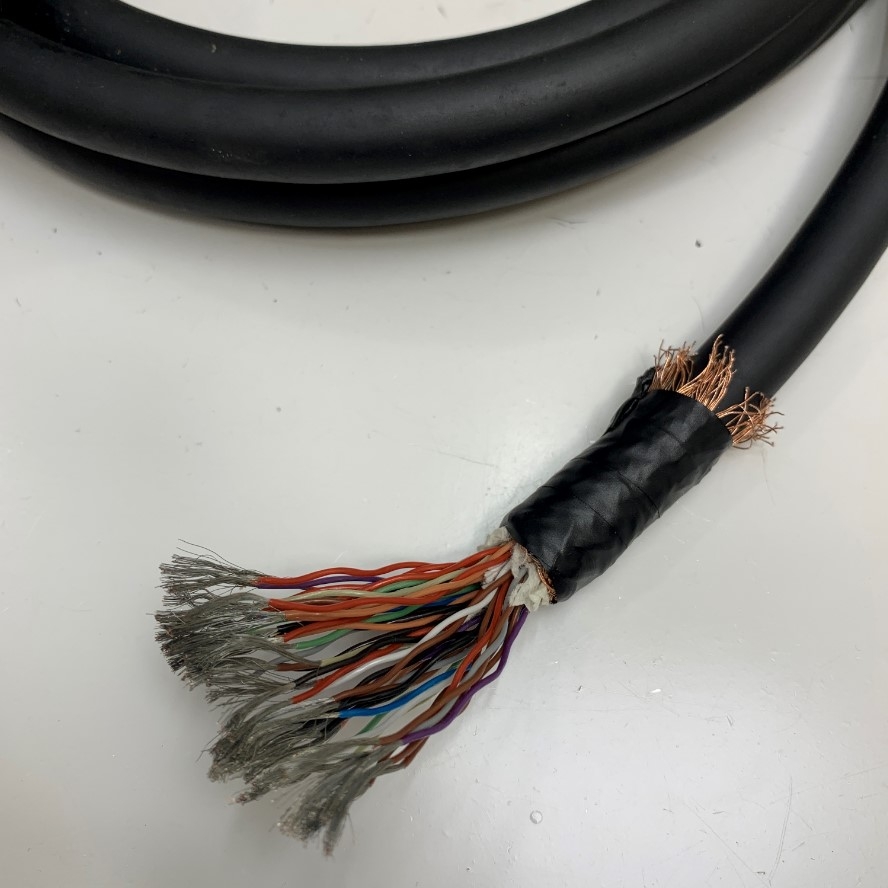 Cáp DV0P4360 Dài 7M 23ft Shielded Cable Connector MDR 50 Pin Male to 50 Core (50 x 0.2mm² OD 14mm) For Panasonic A5 A6 Series Servo Driver CN X4 50P Terminal with Control Cable