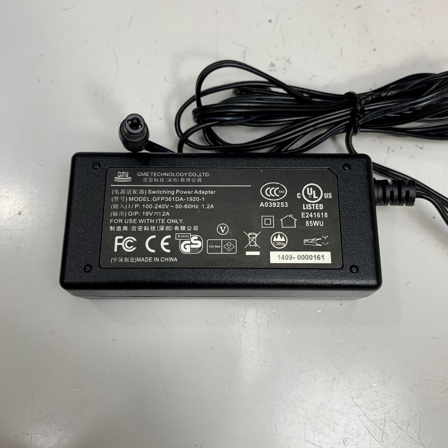 Adapter 19V 2A 38W GME GFP361DA-1920-1 Connector Tip Size 5.5mm x 2.5mm For Màn hình Philips, AOC LCD Monitor