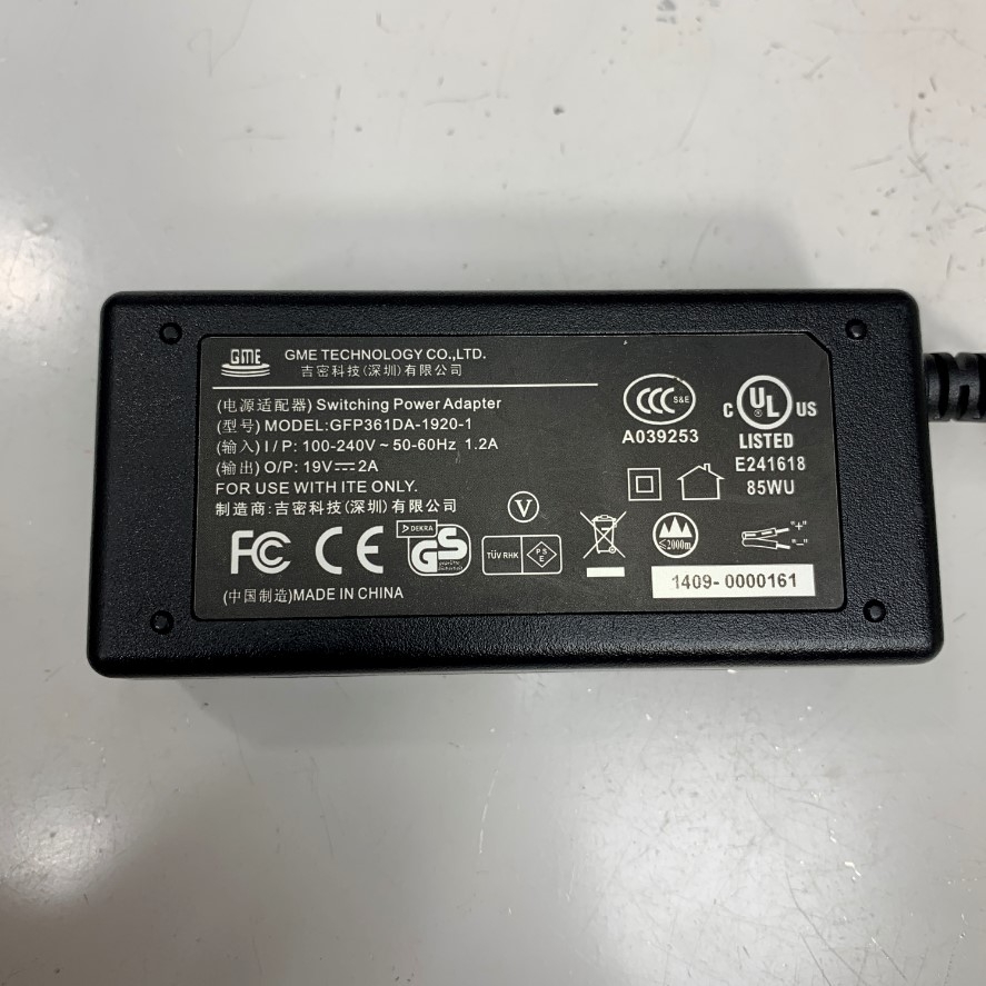 Adapter 19V 2A 38W GME GFP361DA-1920-1 Connector Tip Size 5.5mm x 2.5mm For Màn hình Philips, AOC LCD Monitor