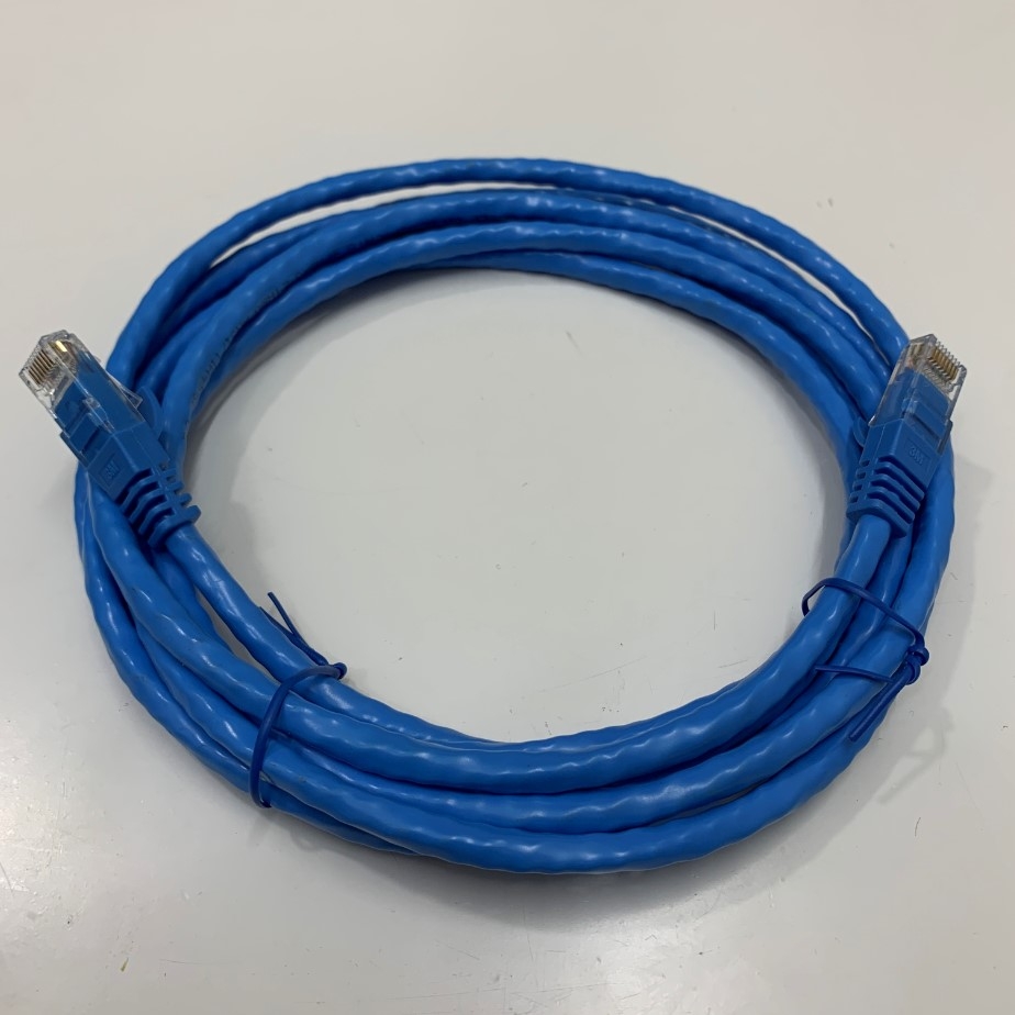 Dây Nhẩy Chuẩn Công Nghiệp VIVANCO VCCCUU6RCMB2 U/UTP CAT6 Gigabit PVC 24AWG Industrial Ethernet RJ45 Network Patch Cord Straight Through Cable Blue Length 2M