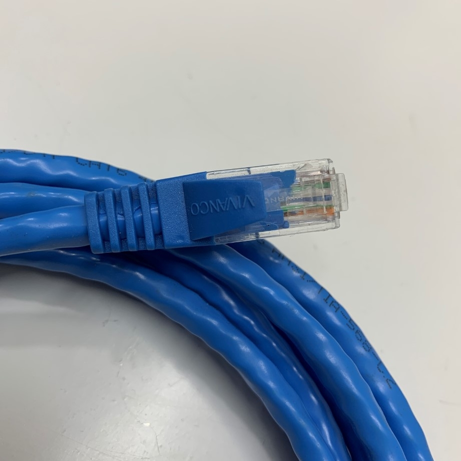 Dây Nhẩy Chuẩn Công Nghiệp VIVANCO VCCCUU6RCMB2 U/UTP CAT6 Gigabit PVC 24AWG Industrial Ethernet RJ45 Network Patch Cord Straight Through Cable Blue Length 2M