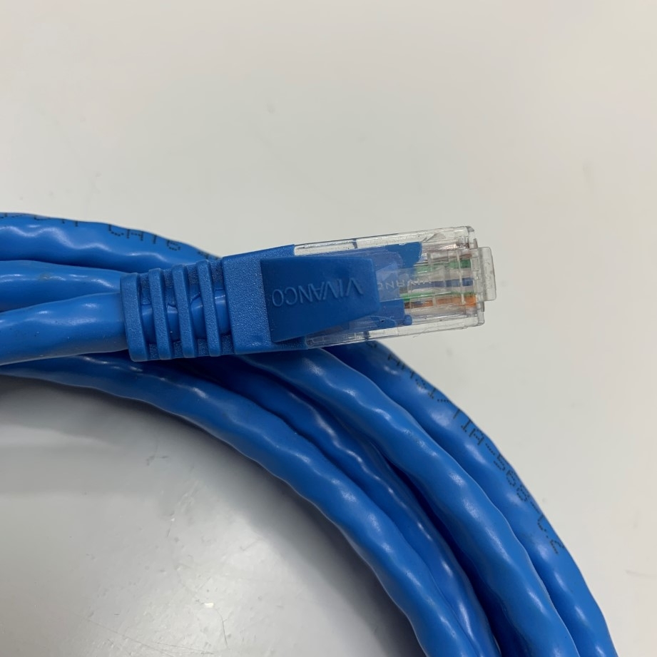 Dây Nhẩy Chuẩn Công Nghiệp VIVANCO VCCCUU6RCMB2 U/UTP CAT6 Gigabit PVC 24AWG Industrial Ethernet RJ45 Network Patch Cord Straight Through Cable Blue Length 2M