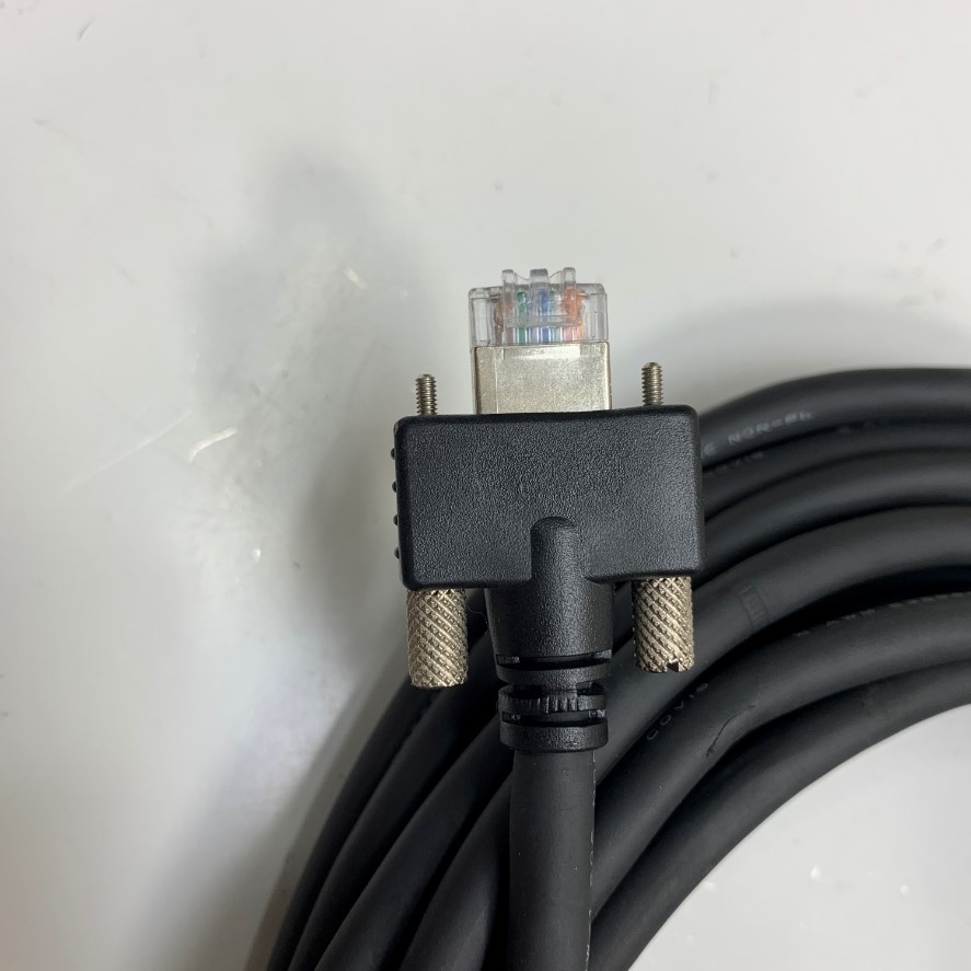 Cáp GigE-CM-070 Dài 7M 23ft Cable High Flex GigE CAT6 Ethernet RJ45 Screw Locking Cable AWM E35664-FP STYLE 20376 VW-1 80C NON-Pb For Basler Cognex CCD GigE Industrial Vision Camera