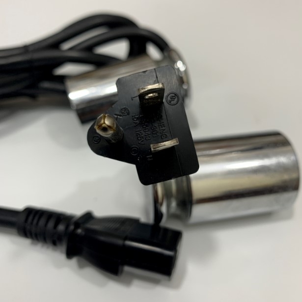 Dây Nguồn I-SHENG E55943 SP-301 IS-14 NEMA 5-15P to C13 AC Power Cord 15A 125V 3x2.08mm² 14AWG Cable OD 9.3mm Length 1.5M
