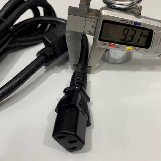 Dây Nguồn I-SHENG E55943 SP-301 IS-14 NEMA 5-15P to C13 AC Power Cord 15A 125V 3x2.08mm² 14AWG Cable OD 9.3mm Length 1.5M