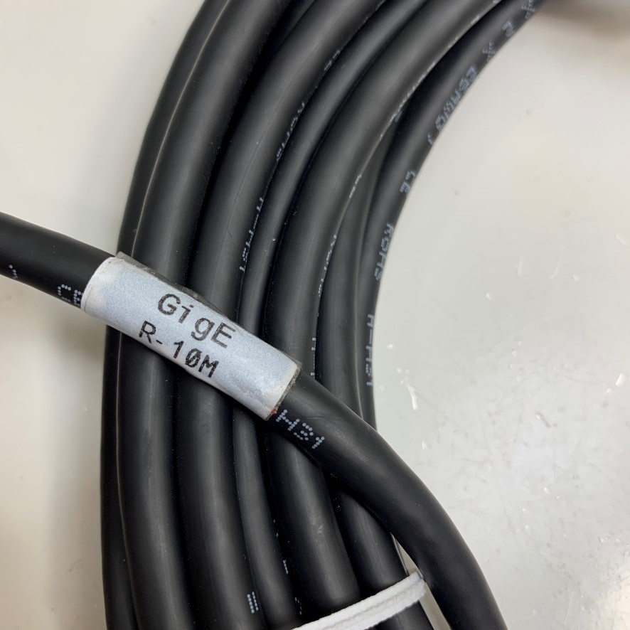 Cáp GigE-R-10M Dài 10M 30ft Cable High Flex GigE CAT6A Ethernet RJ45 Screw Locking Cable E497707 AWM 2464 VW-1 80C 300V 4P X 26AWG  For Basler Cognex CCD GigE Industrial Vision Camera