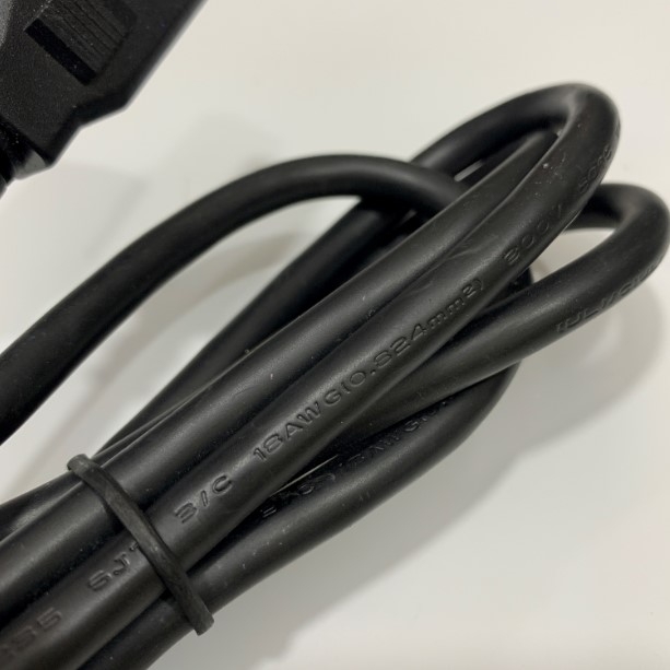 Dây Nguồn 3 Chân 2 Dẹt 1 Tròn Có Tiếp Địa RS PRO SP-035 SP-024 AC Power Cord NEMA 5-15P to C13 18AWG 10A 125V 3x0.824mm² Cable OD 7.8mm Length 1.8M