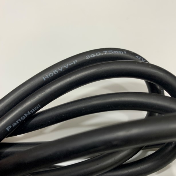 Dây Nguồn PangNgai FST-313 FST-309 C13 to C14 AC Power Cord 10A 250V 3x0.75mm² Cable OD 6.8mm Length 1.8M