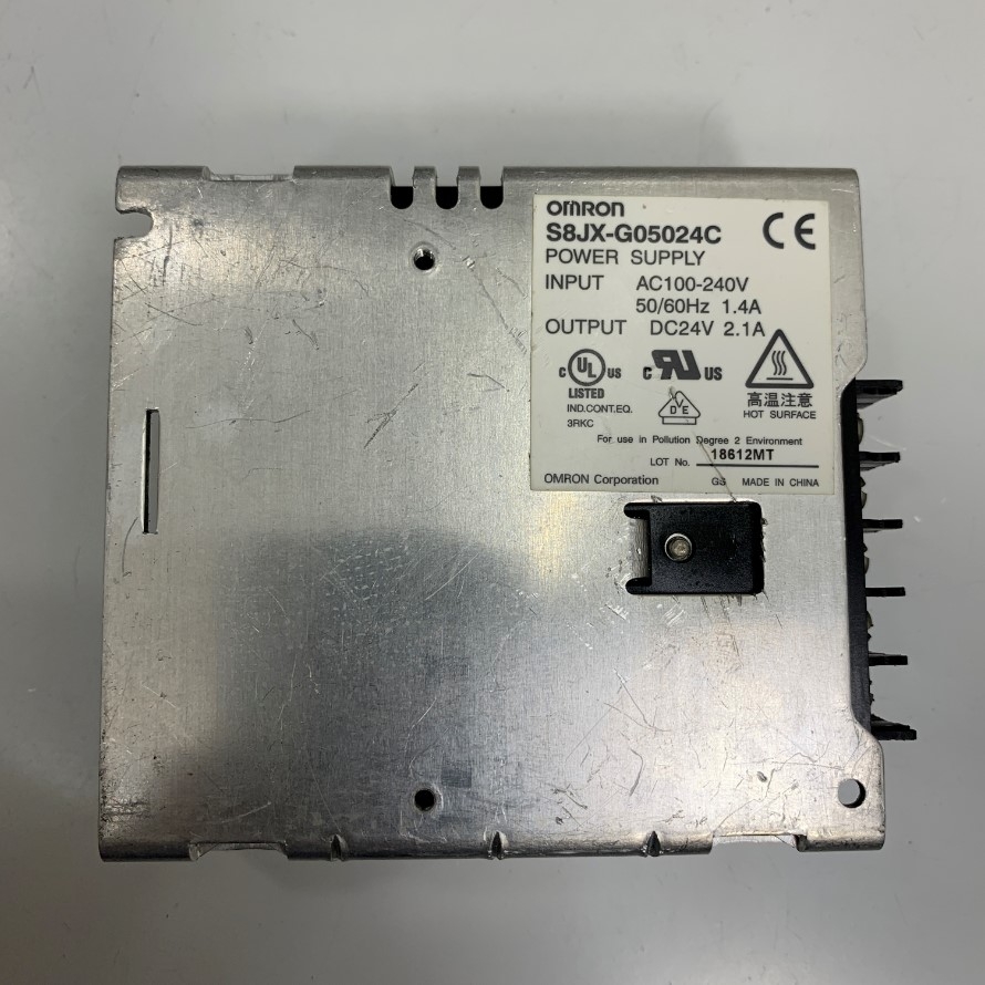 Nguồn Tổ Ong 24V 2.1A 50W OMRON S8JX-G05024C Power Supply Input 110-220VAC 50/60Hz Hàng Original Theo Thiết Bị Đã Qua Sử Dụng
