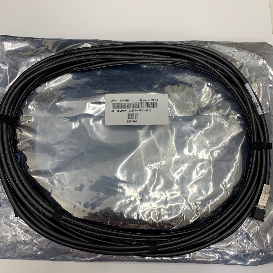 Cáp 0FDPNX Dell 5M External Mini SAS HD SFF-8644 to SFF-8088 Mini SAS Cable Molex Data Server Raid