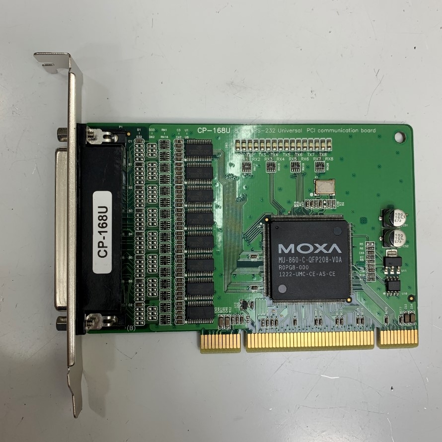 Card Công Nhiệp Moxa CP-168U PCI 4X to 8 Port RS232 DB9 Multiport Serial Adapter Không Cáp Đi Kèm For Advantech Industrial Computer PC