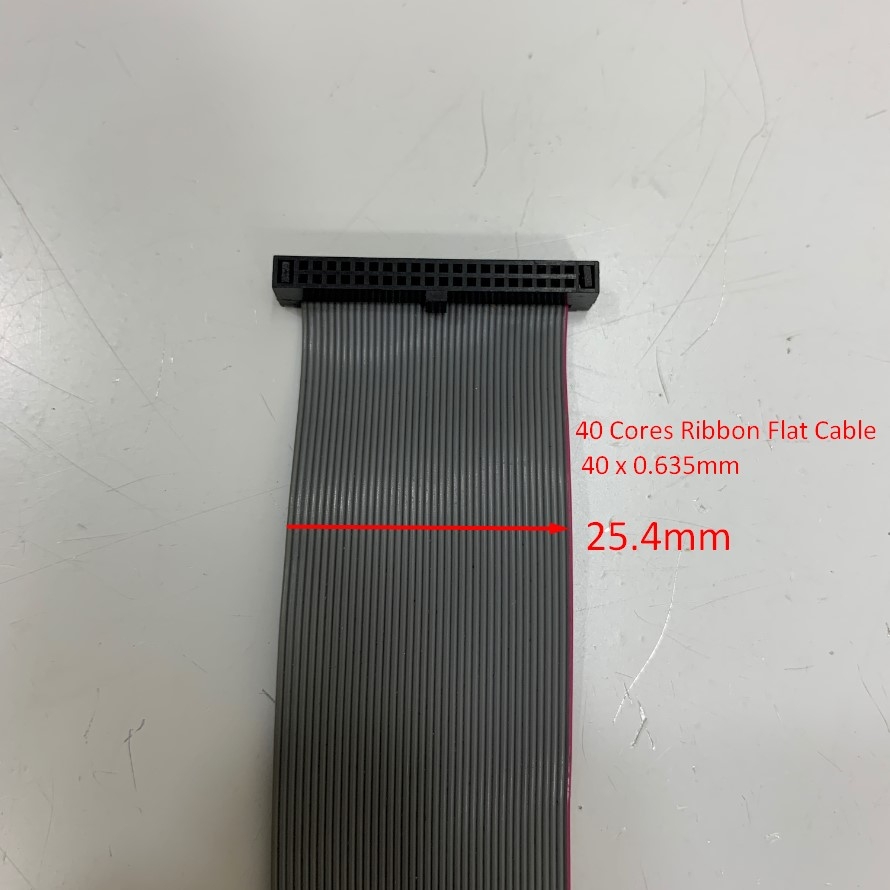 Cáp 40 Pin IDC with 1.27mm Flat Ribbon Cable Cable 40 Cores x 0.635mm Dài 2.4Cm Female to Female Connector