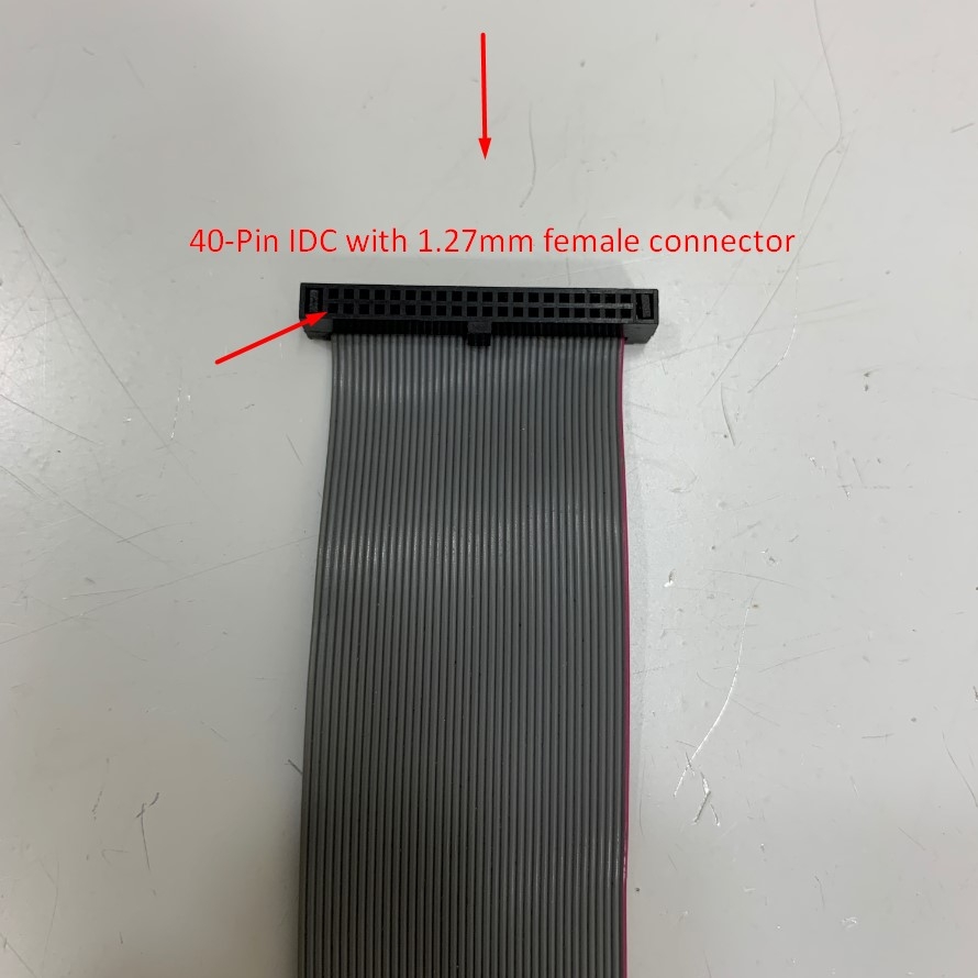 Cáp 40 Pin IDC with 1.27mm Flat Ribbon Cable Cable 40 Cores x 0.635mm Dài 2.4Cm Female to Female Connector