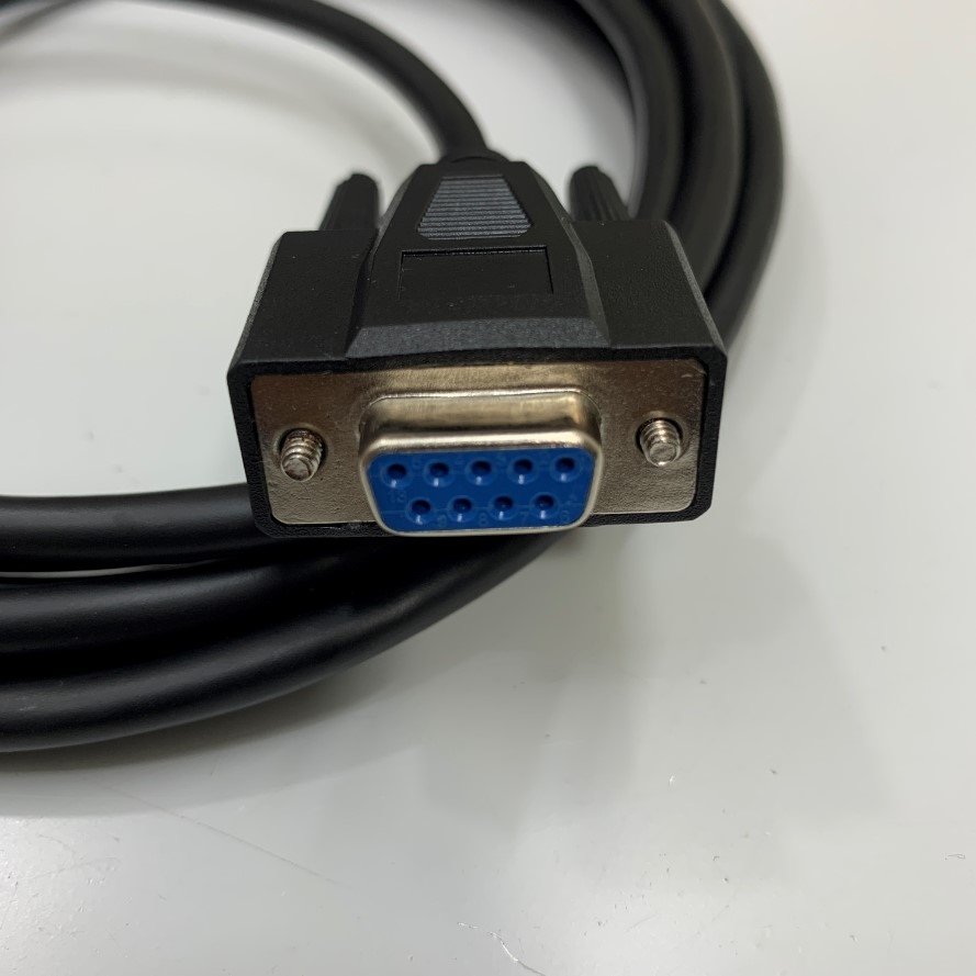 Cáp RS-232C Serial Communication Data DB9 Female to DB9 Female Null Modem Crossover Cable 3M Shielded Cable with 28AWG Color Black For Số Hóa Dữ Liệu RS232 Thiết Bị Công Nghiệp, Y Tế