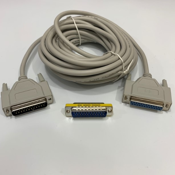 Cáp X-Laser ILDA Laser Cable DB25 Male to Female Dài 10M + Changer DB25 Male to Male For Laser Control Bar Vũ Trường 3D Và Mô Hình Điều Khiển Đèn Giao Thông Trong Trường Học