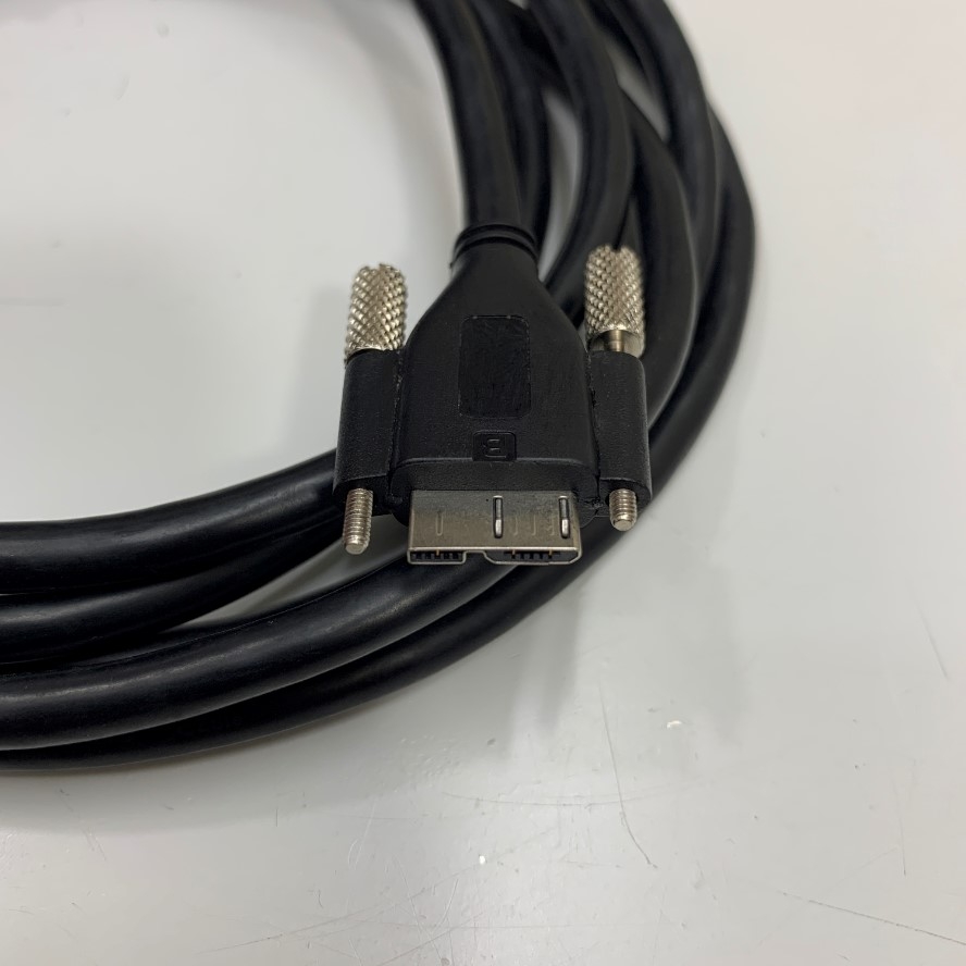 Cáp OEM NU3MBASU3S-2M Dài 2M 7ft Cable USB 3.0 Type A to Type Micro-B With Screw Locking For Omron Sentech STC Series USB3.0 Series Industrial Camera