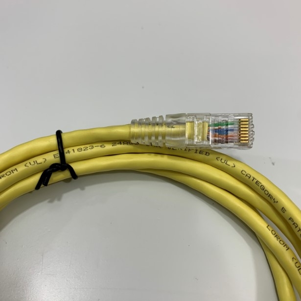 Dây Nhẩy Chuẩn Chéo Cisco LOROM 72-1482-01 CAT5E UTP Patch Cord Ethernet 10/100/1000 Crossover Cable 4PR 24AWG RJ45 to RJ45 Colour Yellow Length 1.8M