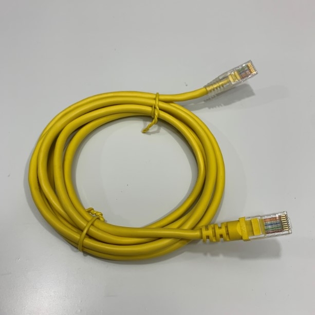 Dây Nhẩy Chuẩn Chéo CAT5E UTP Patch Cord Ethernet 10/100/1000 Crossover Cable 4PR 24AWG RJ45 to RJ45 Colour Yellow Length 2M