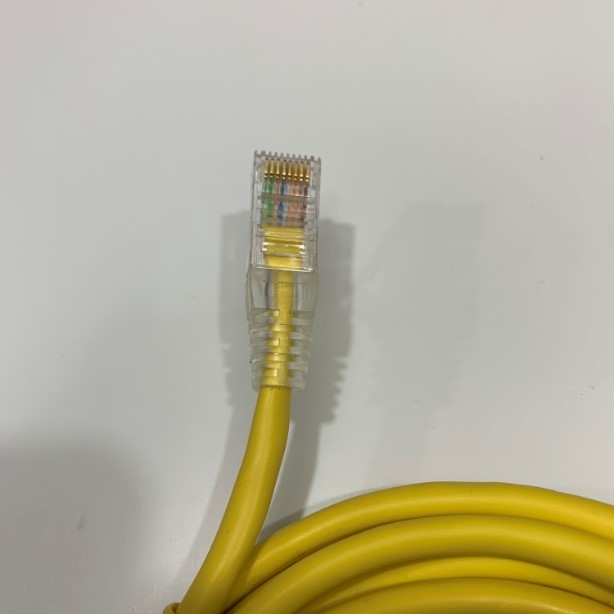 Dây Nhẩy Chuẩn Chéo CAT5E UTP Patch Cord Ethernet 10/100/1000 Crossover Cable 4PR 24AWG RJ45 to RJ45 Colour Yellow Length 2M