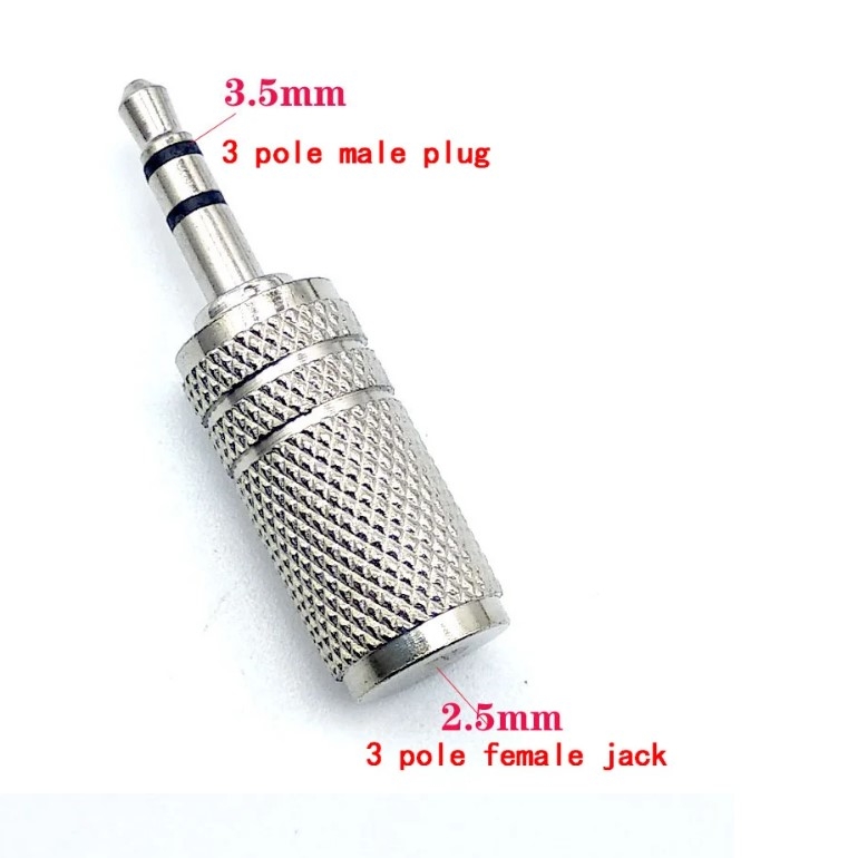 Rắc Chuyển Jack 3.5mm 3 Pole Male to 2.5mm 3 Pole Female For headphone 2.5mm witch Laptop PC