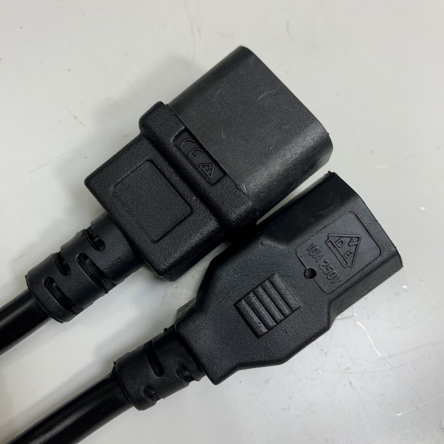 Dây Nguồn Máy Chủ OEM China & Việt Nam AC Power Cord C14 to C13 10A 250V 3x1.5mm² Cable OD 7.6mm Dài 1.5M 5ft For Hợp Thức Hóa Đơn Hàng Theo Hợp Đồng Và PO Hàng Chất Lượng OEM
