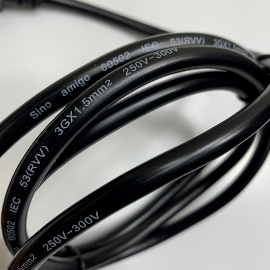 Dây Nguồn Máy Chủ OEM China & Việt Nam AC Power Cord C14 to C13 10A 250V 3x1.5mm² Cable OD 7.6mm Dài 1.5M 5ft For Hợp Thức Hóa Đơn Hàng Theo Hợp Đồng Và PO Hàng Chất Lượng OEM