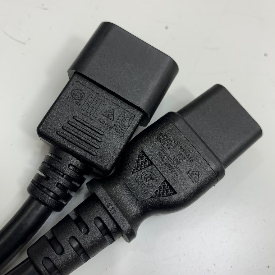 Dây Nguồn Cabinet Jumper Power Cord Cisco CAB-C13-C14-3M Dài 3M 10ft 10A 250V 17AWG 3x1.04mm² 75°C Cable OD 7.2mm Longwell For Cisco Catalyst 2900/3500XL 2940 2950 3550 3750 Jumper Cord