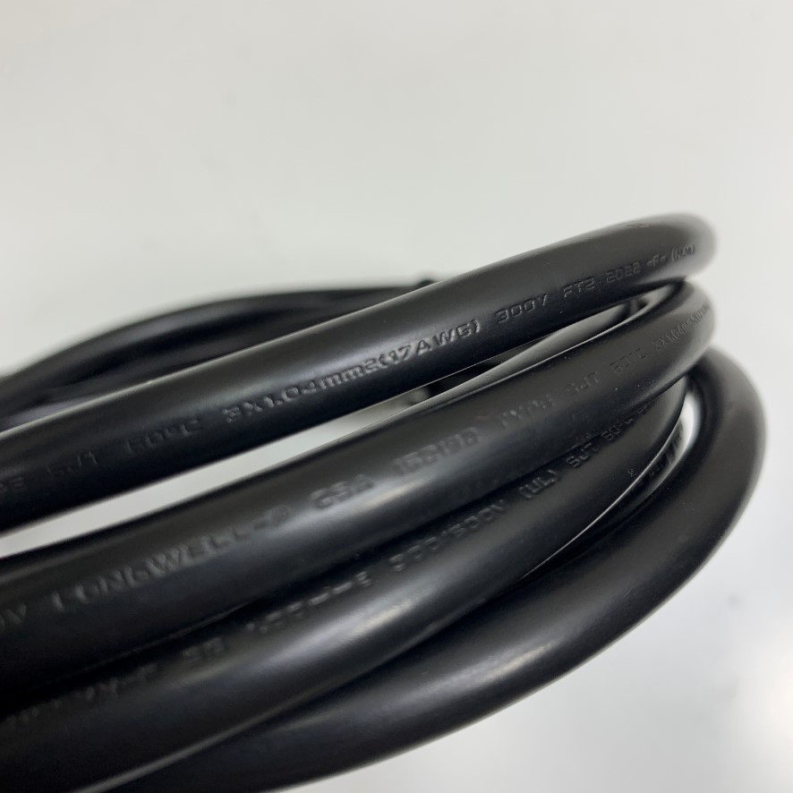 Dây Nguồn Cabinet Jumper Power Cord Cisco CAB-C13-C14-3M Dài 3M 10ft 10A 250V 17AWG 3x1.04mm² 75°C Cable OD 7.2mm Longwell For Cisco Catalyst 2900/3500XL 2940 2950 3550 3750 Jumper Cord