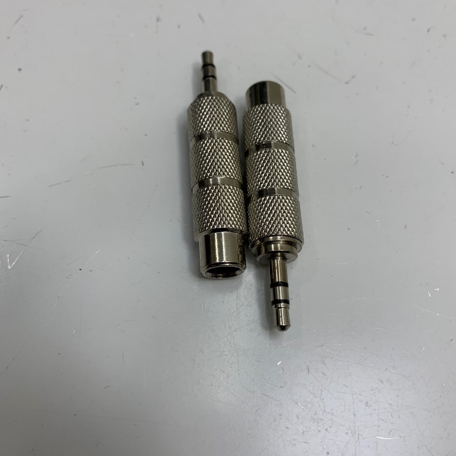 Rắc Chuyển Jack 3.5mm 3 Pole Male Plug to 6.35mm Female Metal Audio Adapter Converter