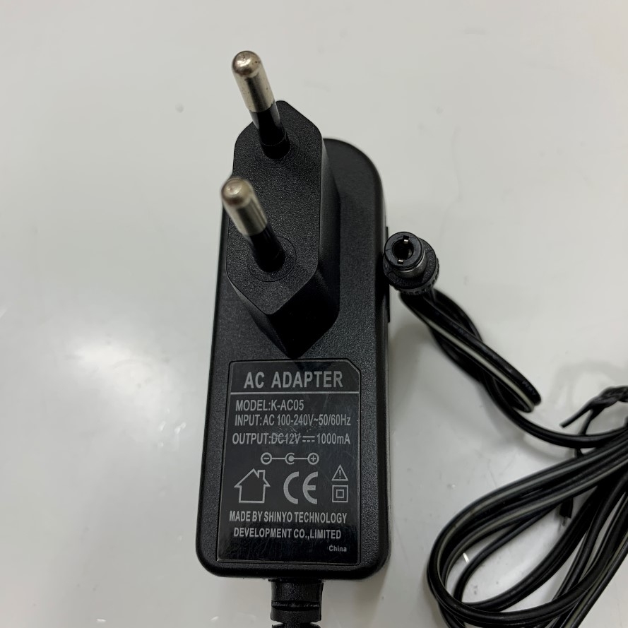 Adapter 12V 1A SHINYO K-AC05 Connector Size 5.5mm x 2.5mm For Cân Công Nghiệp Điện Tử 150kg HY-602 HY-602B HY-603B Yongkang Huaying Weighing