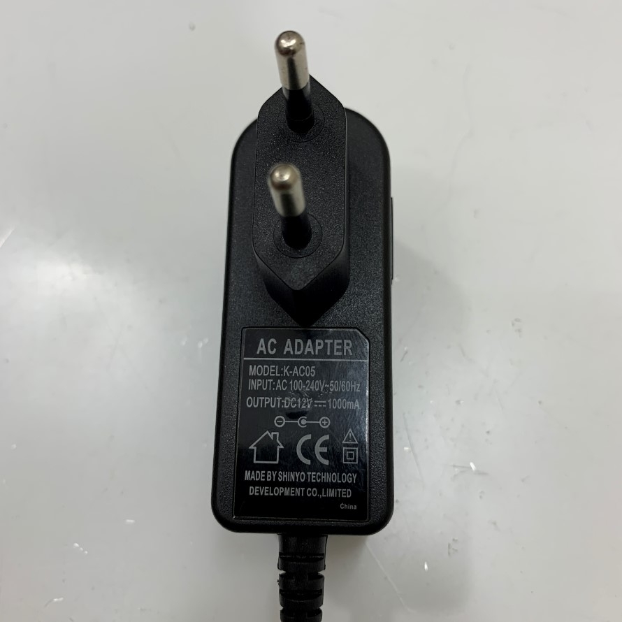 Adapter 12V 1A SHINYO K-AC05 Connector Size 5.5mm x 2.5mm For Cân Công Nghiệp Điện Tử 150kg HY-602 HY-602B HY-603B Yongkang Huaying Weighing