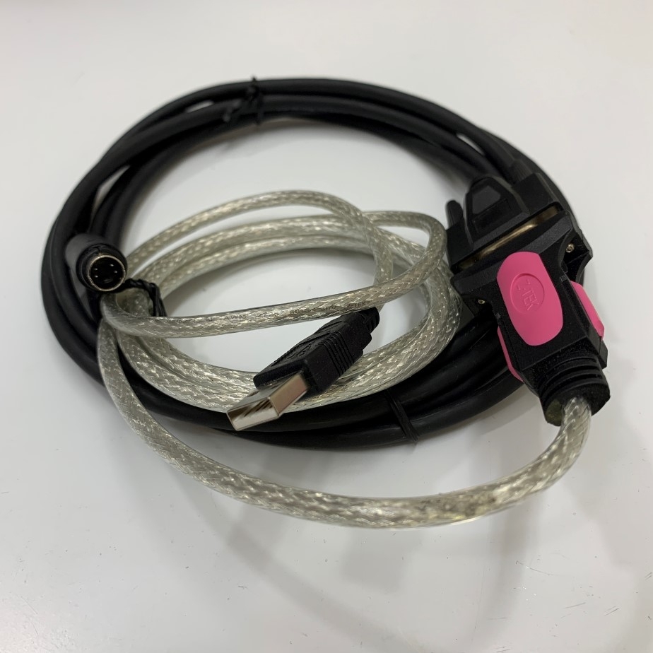 Cáp USB-FBs-232P0-9F-150 10Ft Dài 3M Comunication Shielded Cable MD 4 Pin Male to DB9 Female For PLC FATEK FBs-20MCJ2-AC + FBs-CB25 + FBs-PAC or Laptop Computer