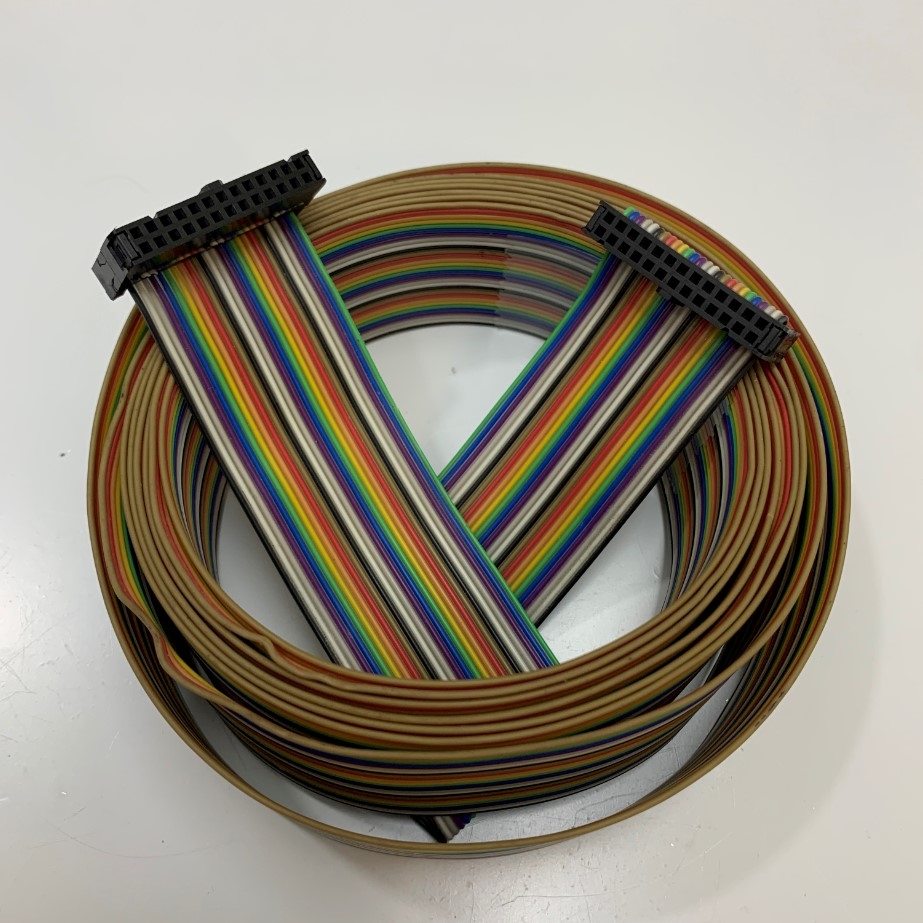 Cáp Điều Khiển Flat Ribbon Rainbow Cable IDC 26 Pin 2.54mm Dài 1M For Laser Marking Machine Borard to Board or Wire to Board Port Data Tranfer Connection