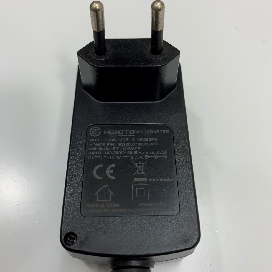 Adapter 12V 0.75A HOIOTO ADS-12DE-12 Connector Size 5.5mm x 2.5mm