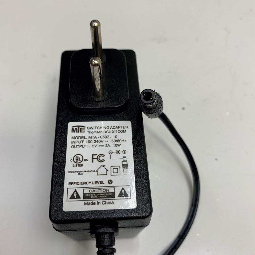 Adapter 5V 2A Thomson Connector Tip Size 5.5mm x 2.5mm For Bộ Chuyển Đổi Quang Điện Media Converter