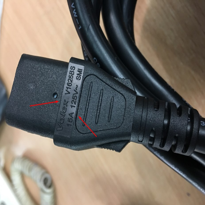Dây Nguồn VOLEX PS204 V1625BS NEMA 5-15P To C13 AC Power Cord 15A 125V 3x2.08mm 14AWG Length 2.5M