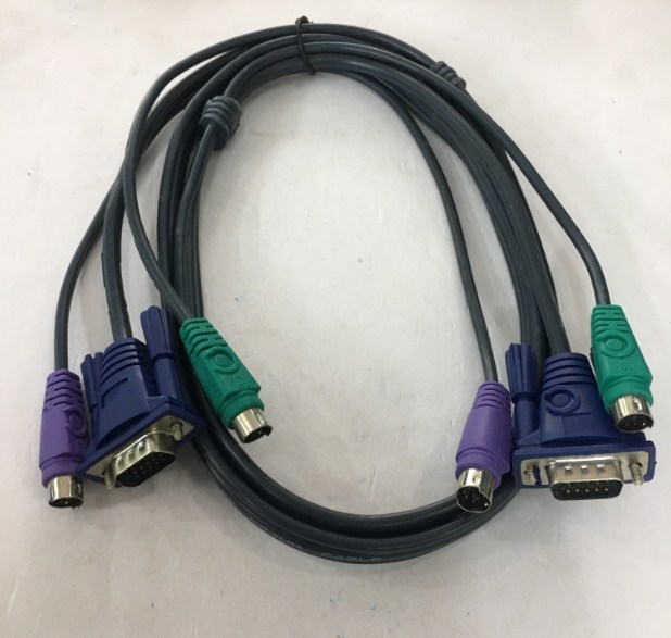 Cáp Điều Khiển KVM Switch Hãng KeXun Cable 3 in 1 PS2 Keyboar Mouse and VGA Male to Male For KVM Switch Smart View Pro or KVM Switch Length 1.5M