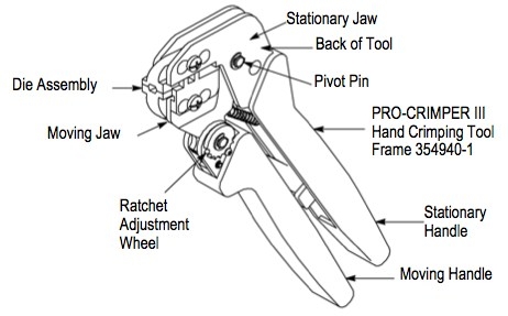 Kìm Bấm Mạng AMP Category 6 Modular Plug Hand Tool 790163-5 Crimping CAT6 STP