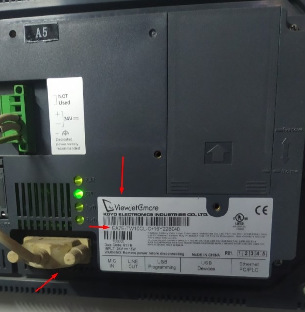 Cáp Lập Trình EA-2CBL Communication Cable RJ12 6 Pin to D-Sub 15 Pin Male 1.8M For KOYO HMI EA7E-TW7CL-C Với KOYO PLC SN-640DR-A3